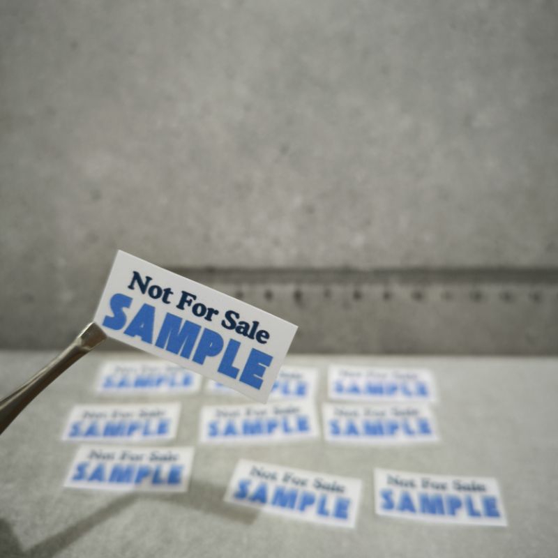 

NNC - stiker not for sale sample ukuran 3X7cm 100pcs
