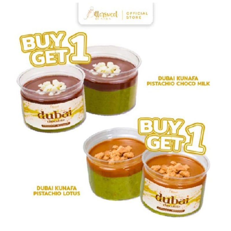 

Bittersweet By Najla - Buy 1 Get 1 Dubai Kunafa Pistachio