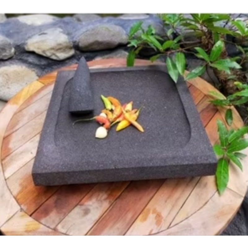 COBEK KOTAK SET ULEKAN/COBEK BATU ASLI 100%