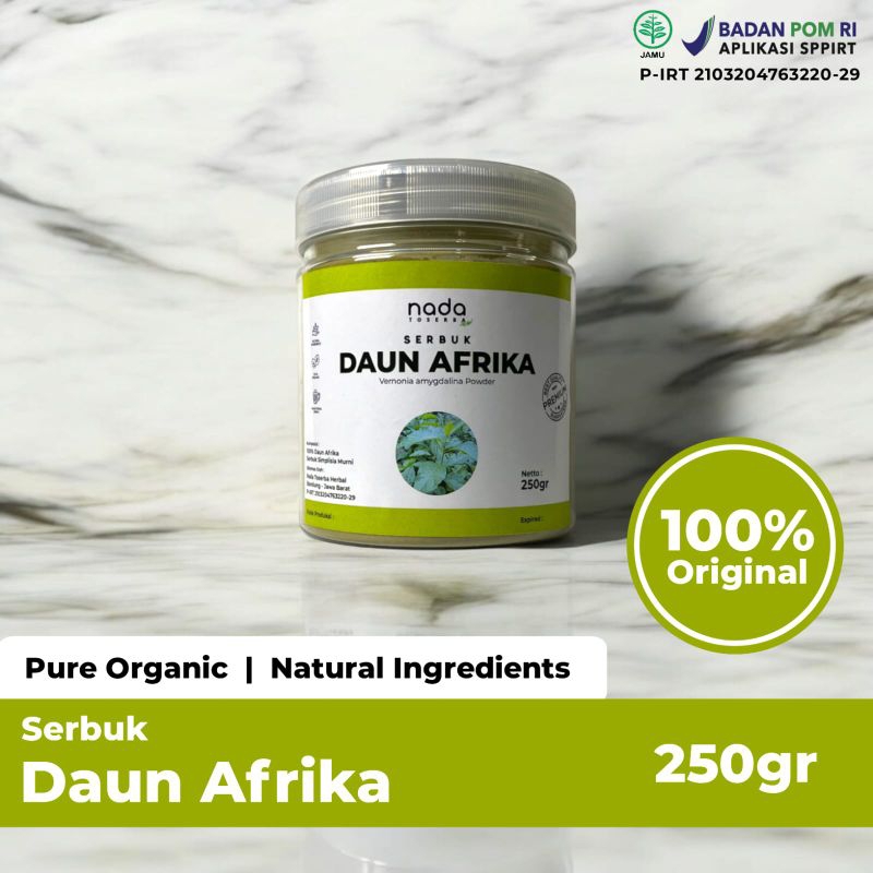 

DAUN AFRIKA Bubuk Serbuk Premium | Herbal Diabetes & Kolesterol | Vernonia Amygdalina Powder | 50gr, 100gr & 250gr