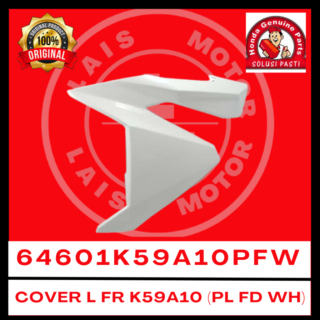 Sayap Kiri (Putih Glossy) K59A10 Vario125 150 LED OLD 64601K59A10PFW Original AHM