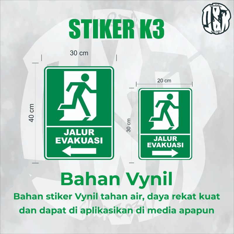 

STICKER PERINGATAN/STICKER JALUR EVAKUASI/STICKER VYNIL/STICKER PLANG/STICKER K3/STICKER KEREN