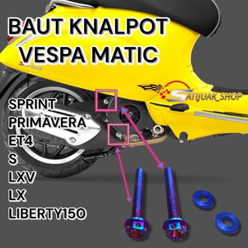 BAUT KNALPOT VESPA MATIC SPRINT, PRIMAVERA, ET4, S, LXV, LX, LIBERTY150