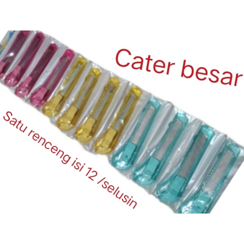 

cater besar tajam warna warni harga per renceng isi 12 pcs/selusin