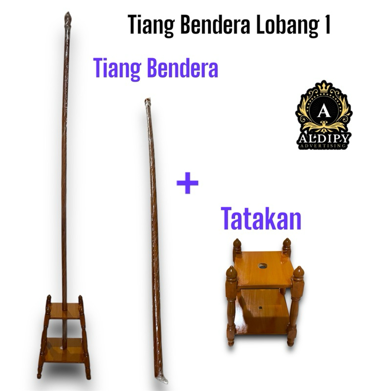 Tiang Bendera Ruangan Tiang Pataka Bendera Ruang  Tiang Bendera Lobang 1 Bahan Kayu Mahoni  Ready St