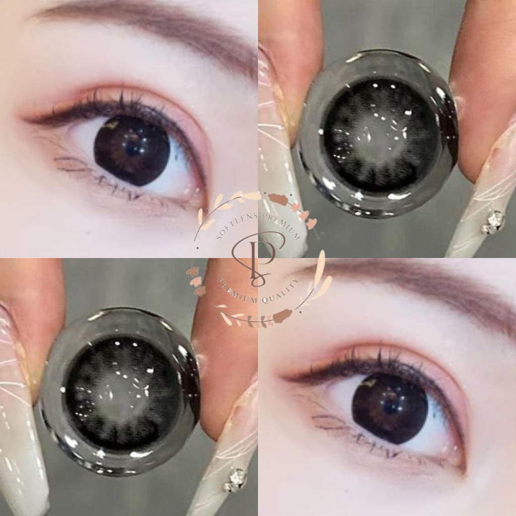 Softlens Hitam Natural Diameter Kecil 14,2 mm | Softlens Black Natural | Softlens Minus Warna Tidak 