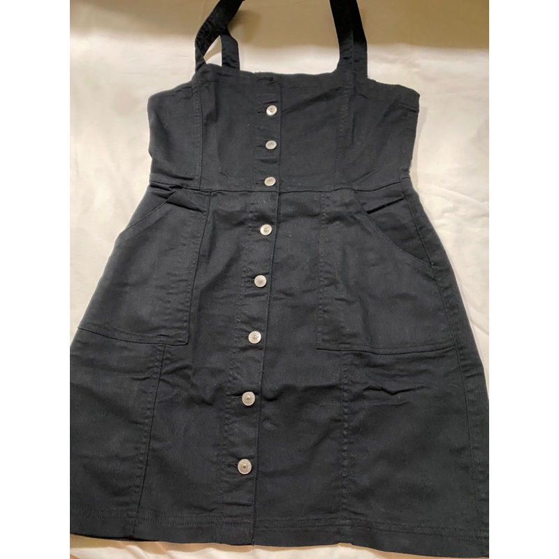H&M denim top dress (black)