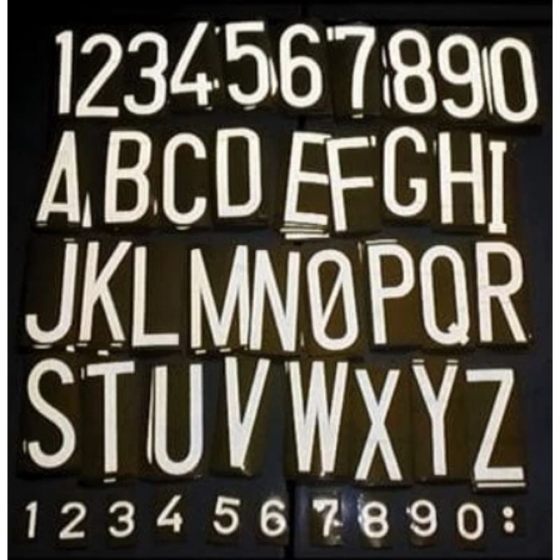 STICKER ANGKA PLAT TERBARU WARNA HITAM/PUTIH PLAT MOTOR - PLAT MOBIL 1set