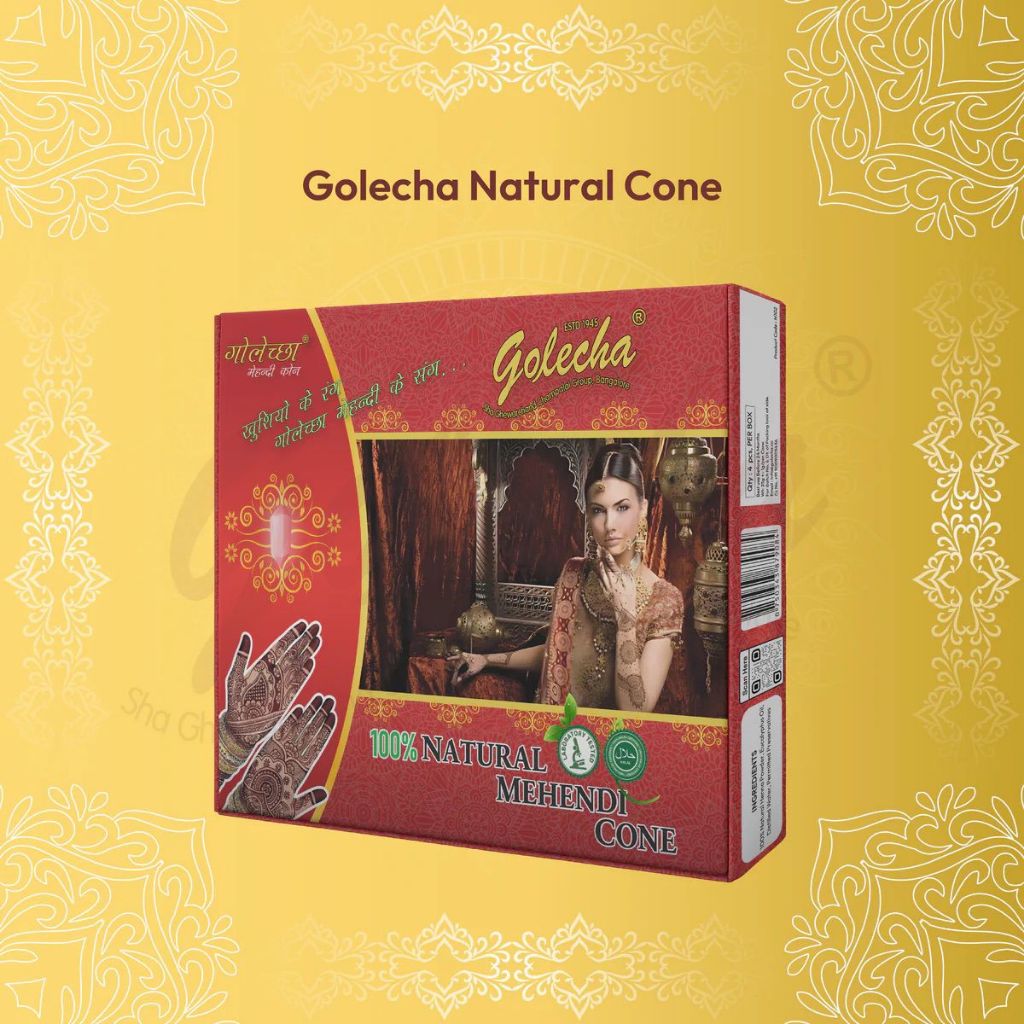 Golecha Henna Cone Premium untuk Tattoo Temporer Tahan Lama