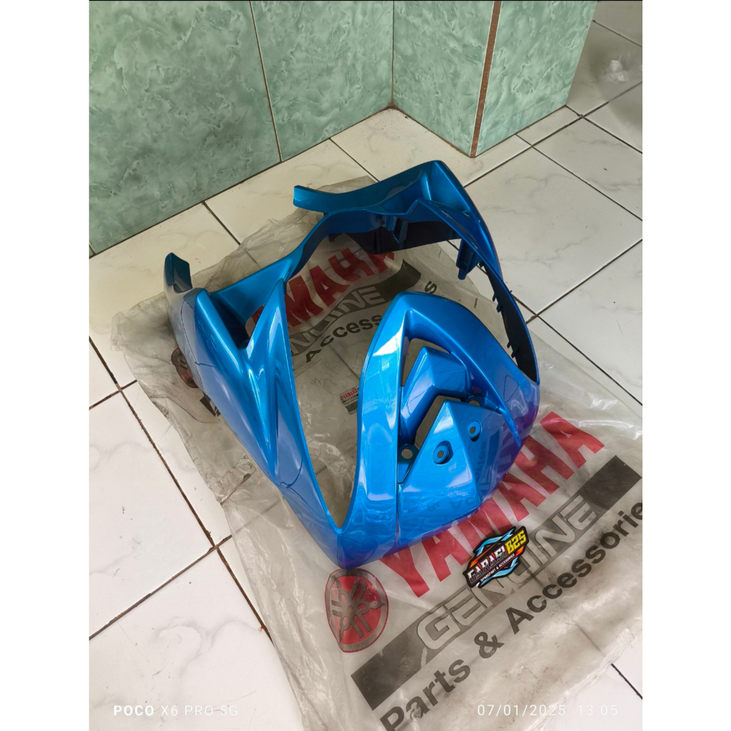 tameng panel dasi dada depan mio soul lama karbu biru blue mc original yamaha