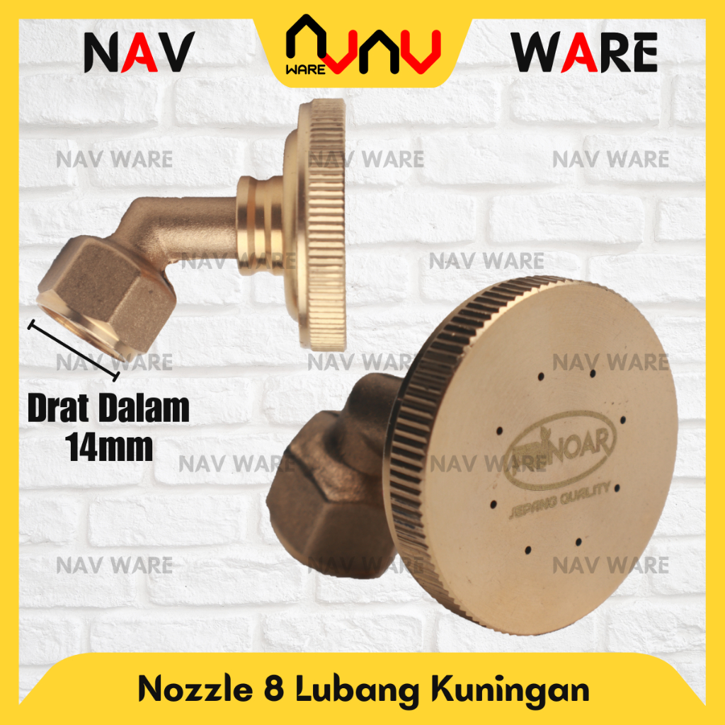 READY STOCK Nozzle Sprayer Elektrik 8 Lubang Bengkok Kuningan Adjustable / Nozel Spuyer Kabut