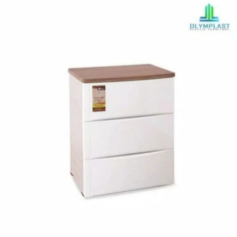 Lemari Laci Plastik 3 susun drawer Cabinet 3 susun merk OLYMPLAST