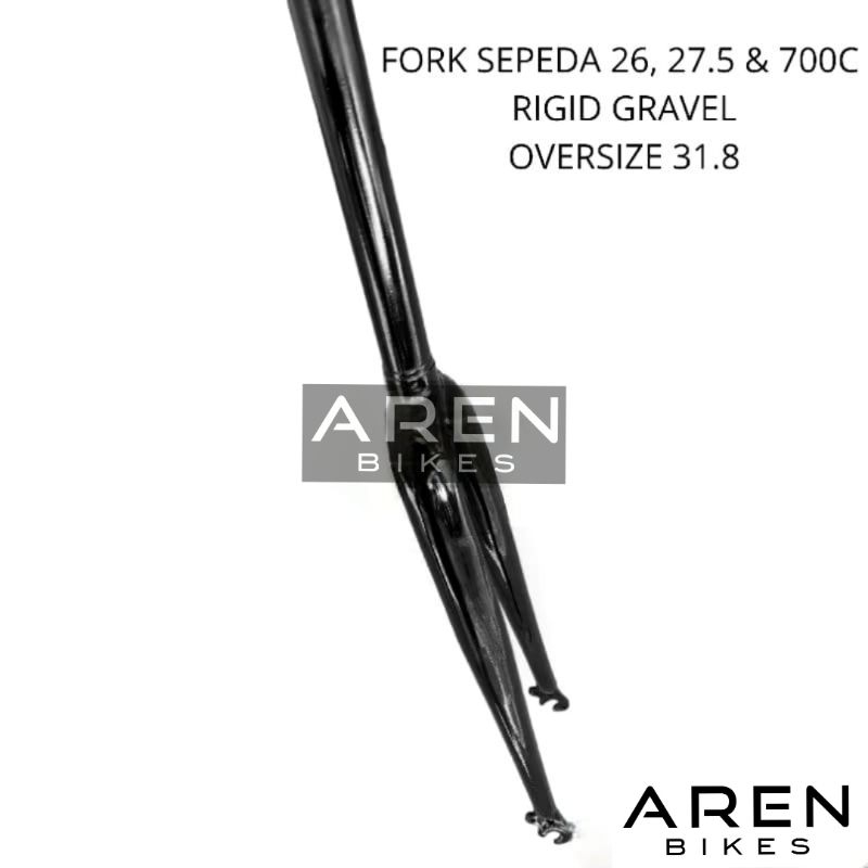 FORK SEPEDA RIGID GORILA OVERSIZE 28.6 26 27.5 700C 700 C GRAVEL INSERT 25.4 BESI OS 28.6 POROK GARP