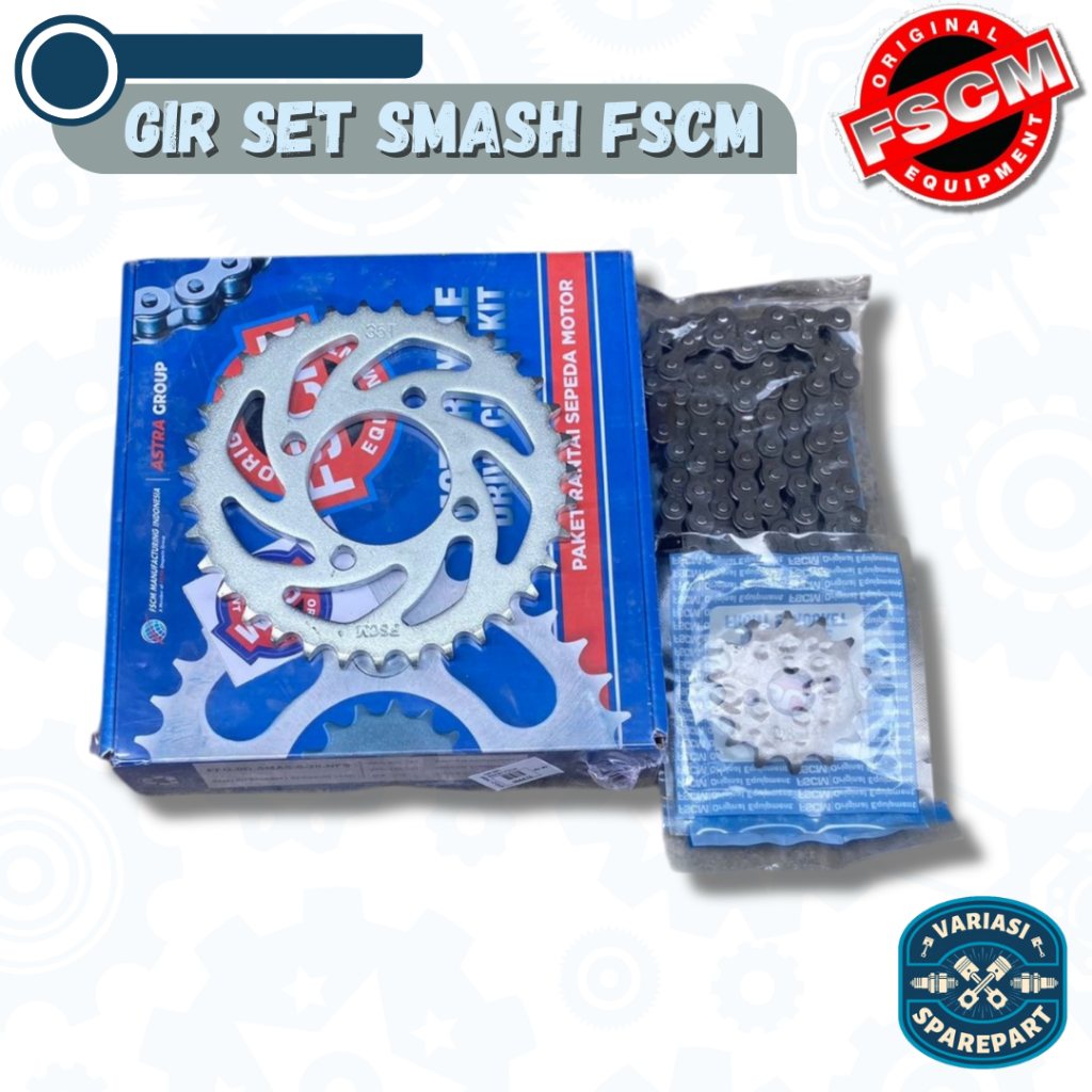Gir Set Paket Rantai Gear & Chain Set Suzuki Smash Merk FSCM