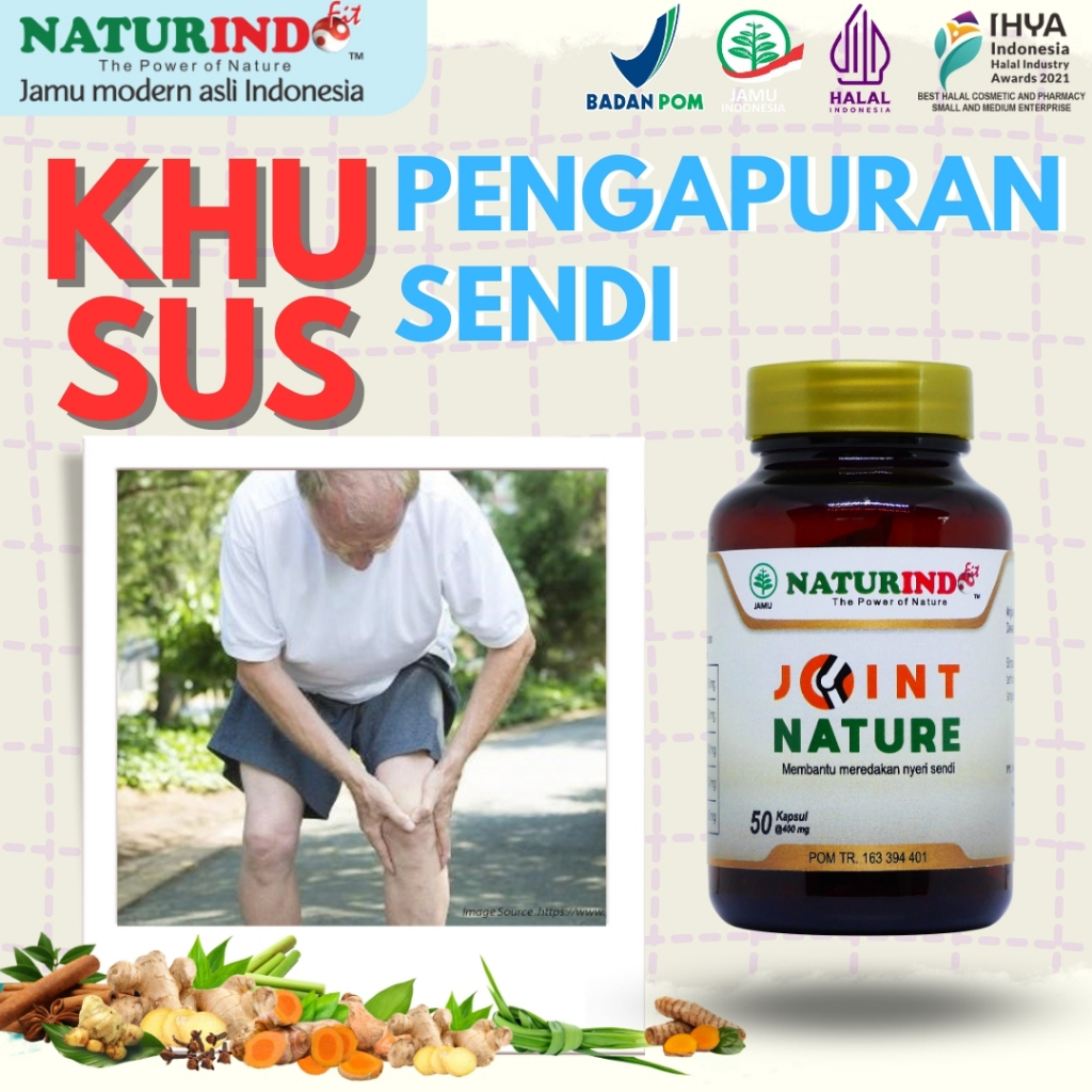 Joint Nature Naturindo Herbal Pengapuran Sendi Nyeri Lutut & Sendi Kaku Radang Sendi