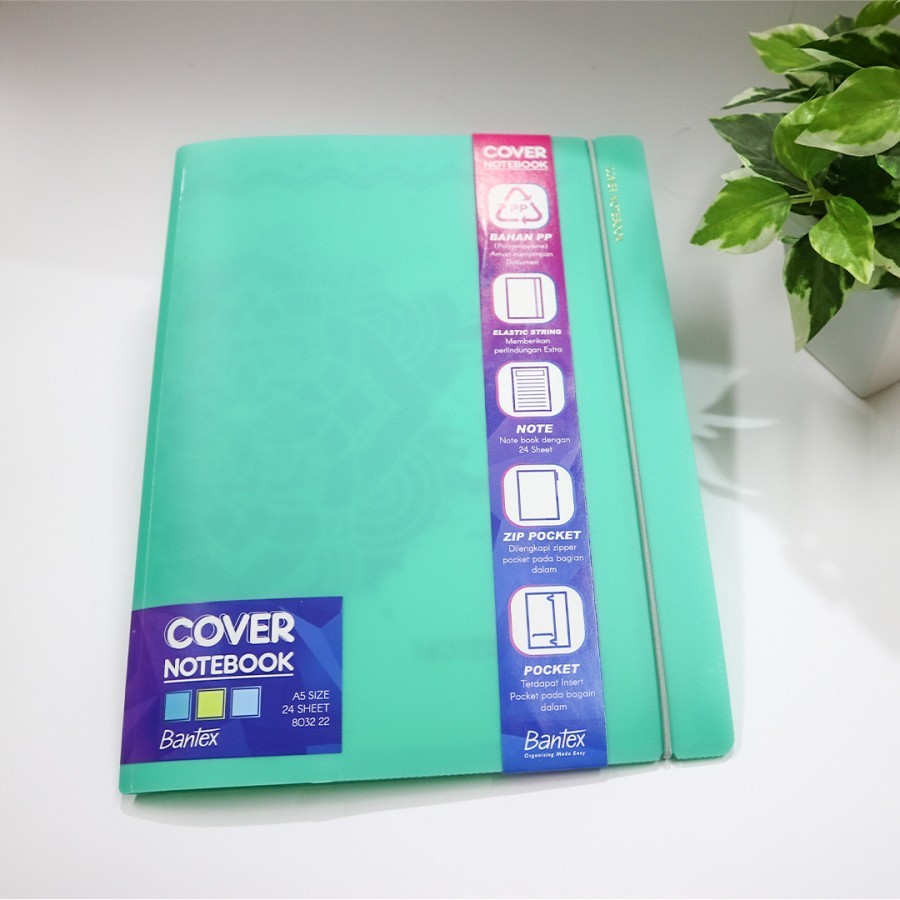 

Bantex Notebook A5 24 Sheets With String Turquoise #8032