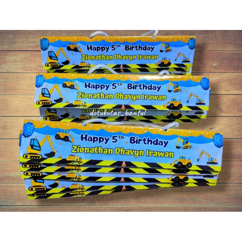 Label Snack Ulangtahun/Plastik Snack Ultah Custom/Label Plastik