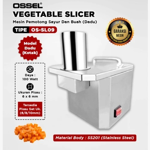 OSSEL Mesin Potong Dadu 100 Watt Sayur Buah Food Dicing Machine OS-SL09 OSSEL