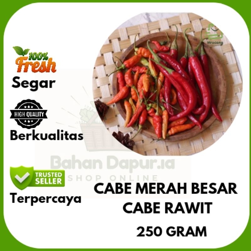 

(CAMPUR) CABE MERAH DAN RAWIT | 250 GRAM | Bahan Dapur .id