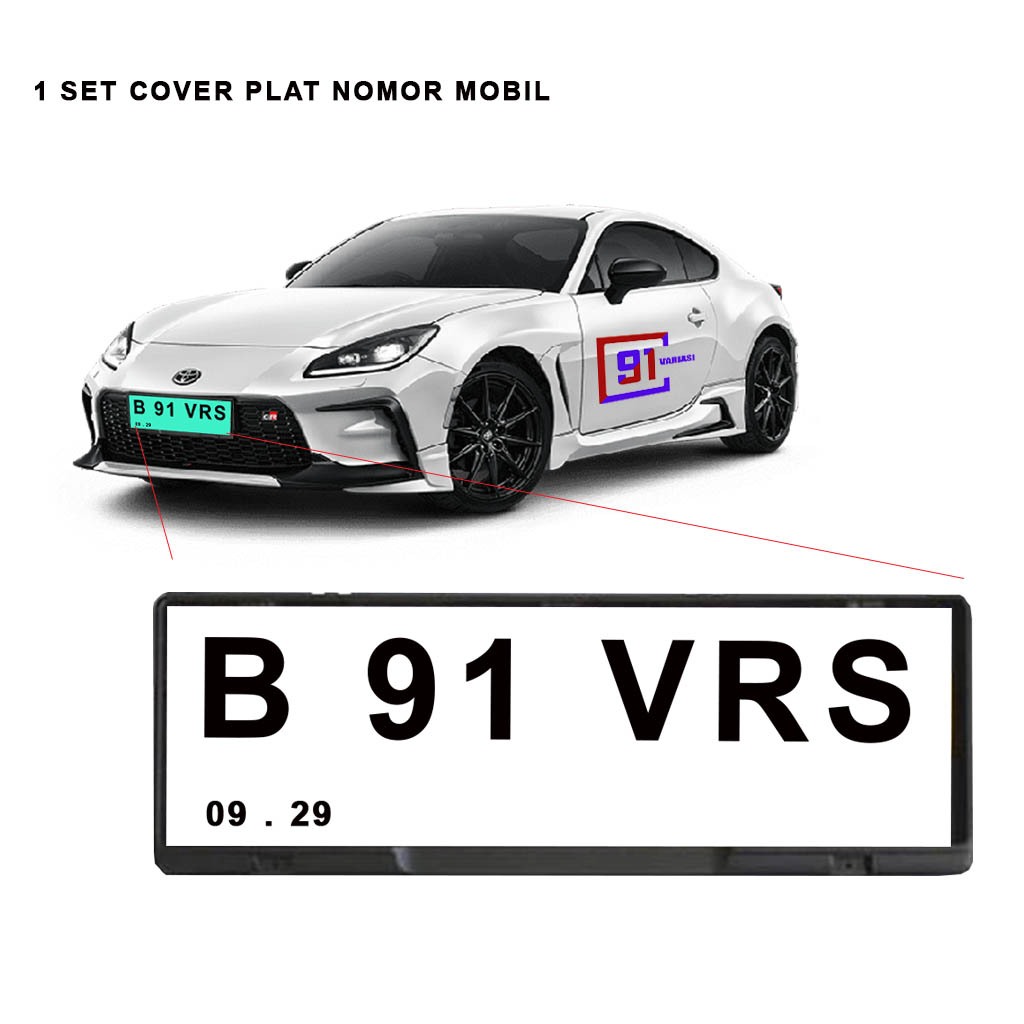 Cover Plat Nomor Mobil 1 Set Depan Belakang Bahan Plastik Cocok Untuk Mobil Sigra Calya
