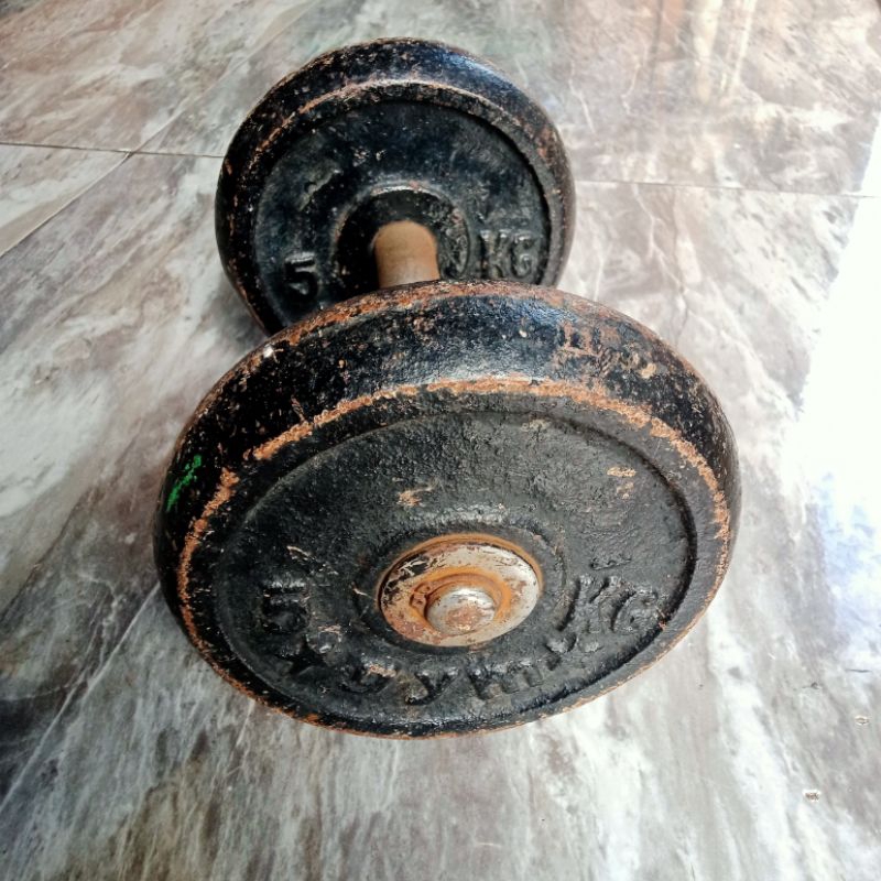 Dumbell 10 kg besi