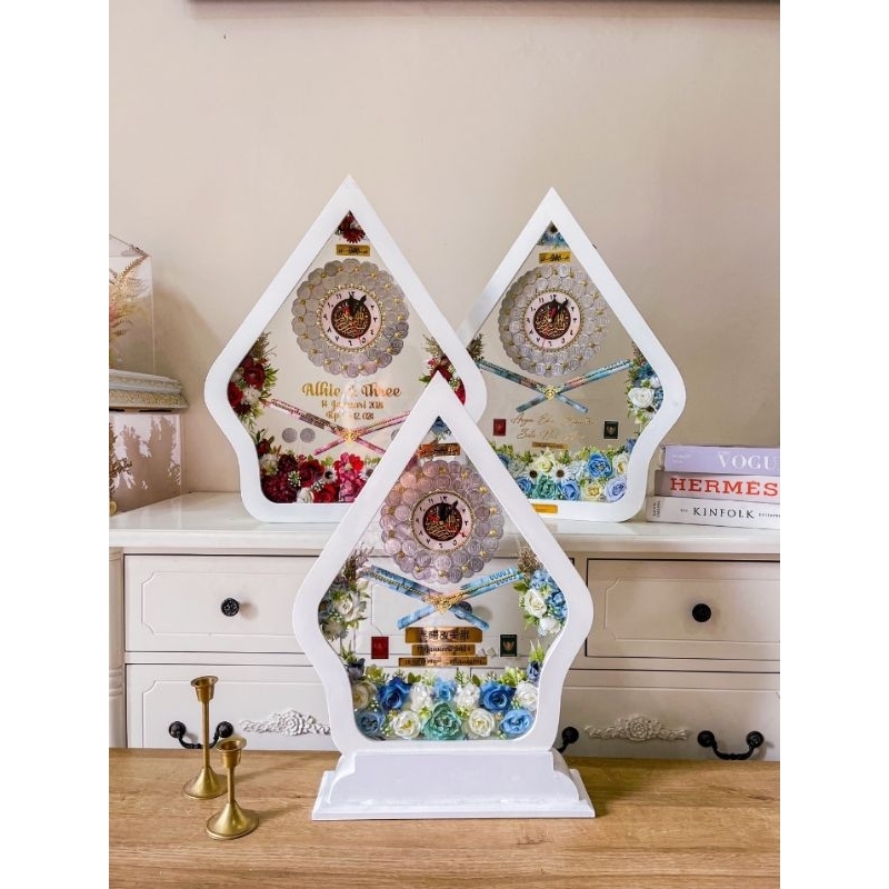 Mahar Gunungan Koin, Mahar Gunungan Wayang Jam Koin, Mahar Premium Free Custom