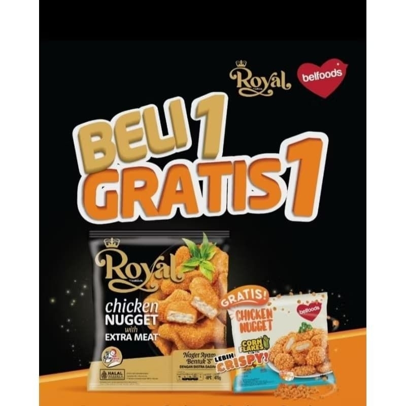 

Buy 1 Get 1 Royal Chicken Nugget free chicken Nugget Corn