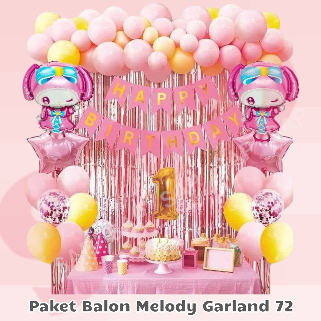 PAKET BALON MELODY GARLAND 72