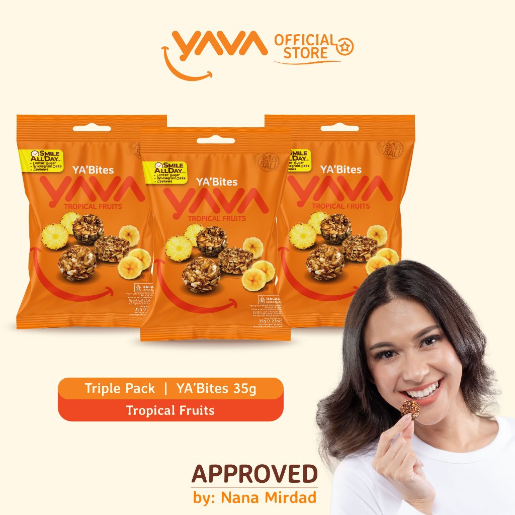 

YAVA Triple Pack YA'Bites Tropical Fruits (3 x 35g)