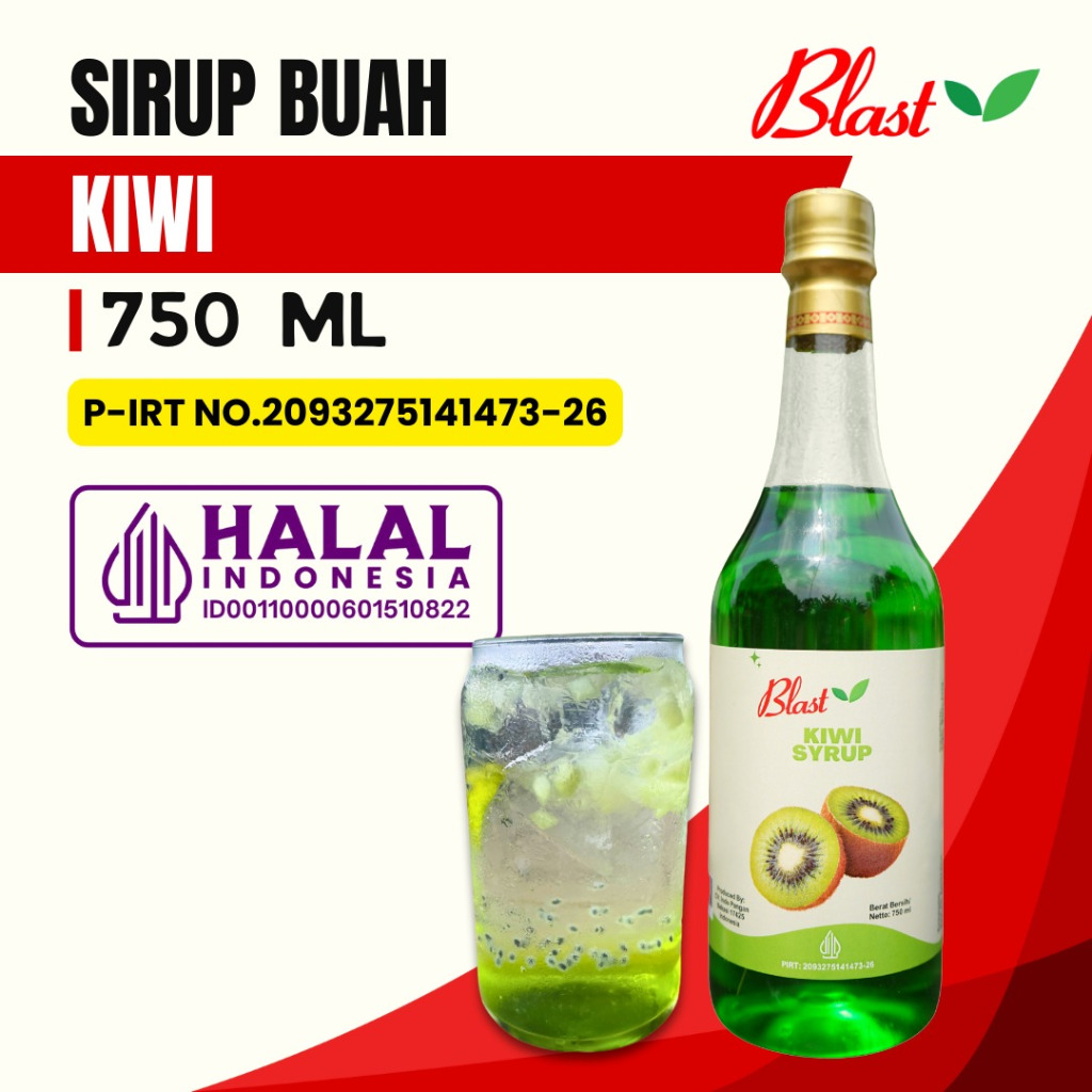 

Syrup KIWI 750 ml - Sirup Minuman Rasa Kiwi - Sirup Buah / Flavour Drink Fruit