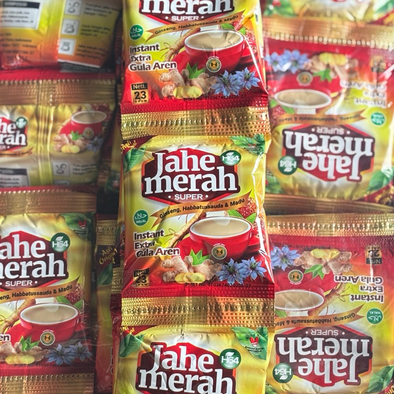 

Jahe Merah Super H64 Extra Gula Aren Persachet Asli Promo Harga Murah