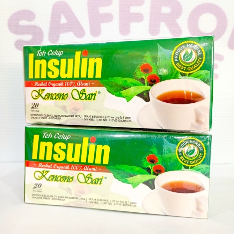 

Teh celup Daun Insulin Kencono sari 60gram (20 tea bag)