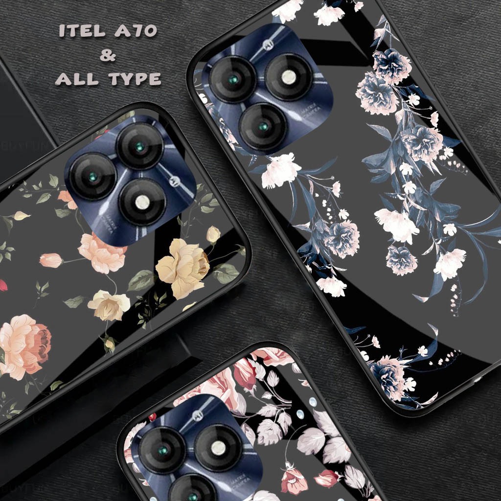 [FK-88] Softcase Glossy Glass Itel A70 Terbaru Silikon For - Itel A70 - Kesing Itel A70 Terbaru - Ca