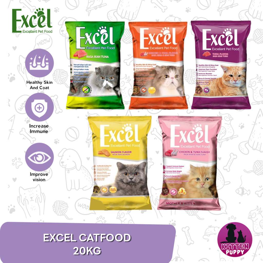 Makanan Kucing Excel 20 kg / Dry Food Karungan Murah 20kg sak