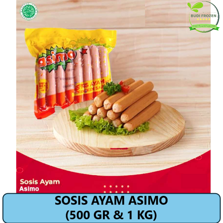 

SOSIS AYAM ASIMO / SOSIS ASIMO (500 GR, 1 KG)