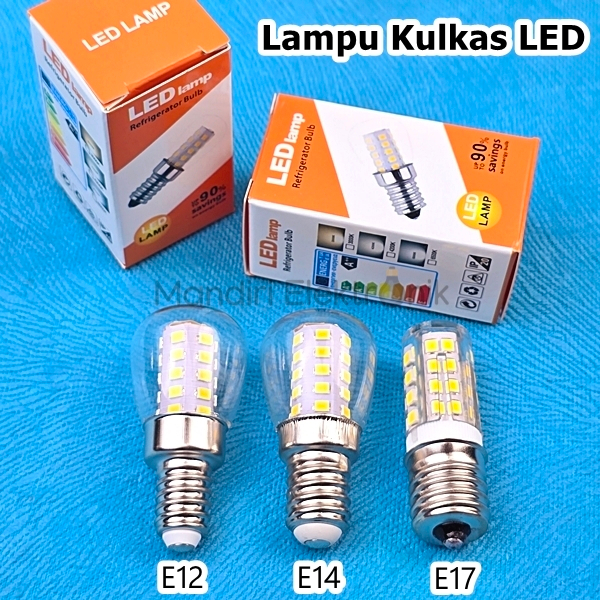Lampu Kulkas LED 5 Watt E12 E14 E17 warna Putih Kuning Netral Clear Cover Lampu Hias 3000k 4000k 650