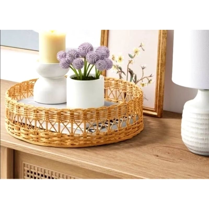 Tray tatakan anyaman rotan serbaguna