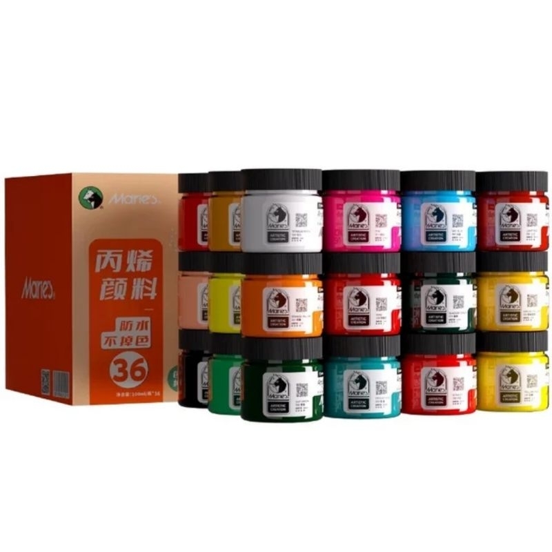 

100ml Maries Paint Acrylic Cat Akrilik Cat Kain Fabric Color