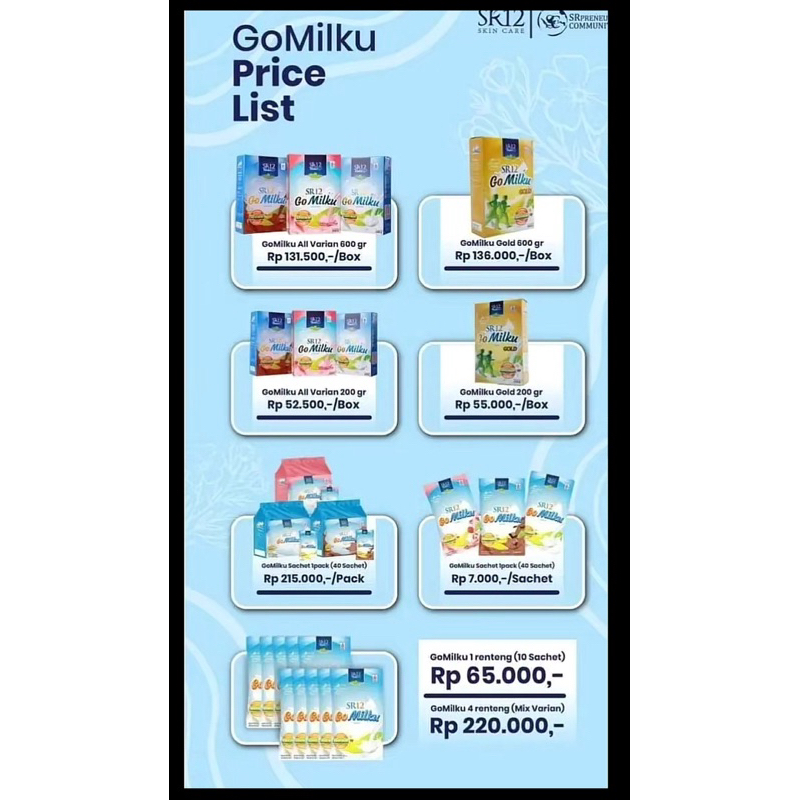 

GOMILKU SR12 Susu Kambing Etawa No 1 Sachet Renceng