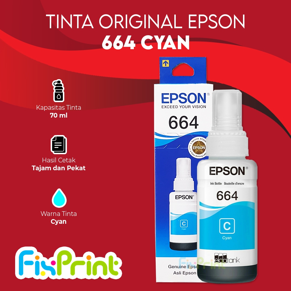 Tinta Original 664 Tinta Refill Printer Epson L110 L120 L210 L350 L220 L310 L120 L300 T664 664 T6641