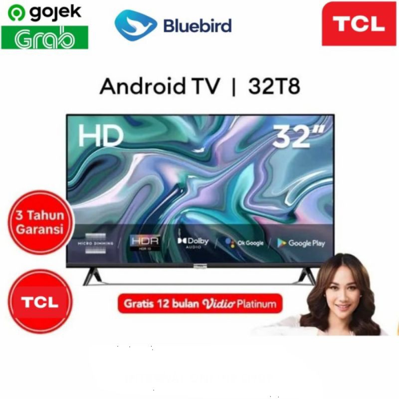 PROMOLED TV TCL 32INCH T8 SMART ANDROID YOUTUBE NETFLIX/WIFI