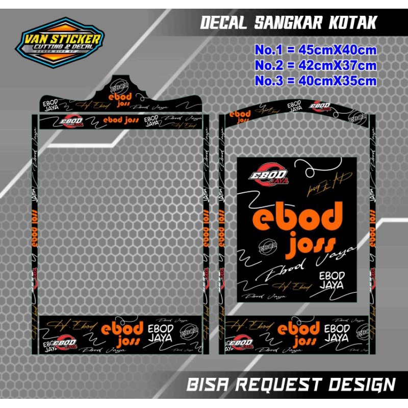 decal sangkar kotak ebod joss