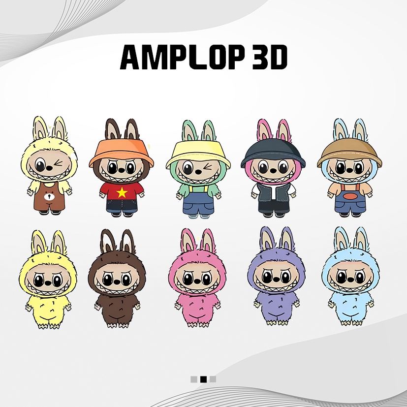 

Amplop lebaran 3D viral Karakter Labubu & Kartun