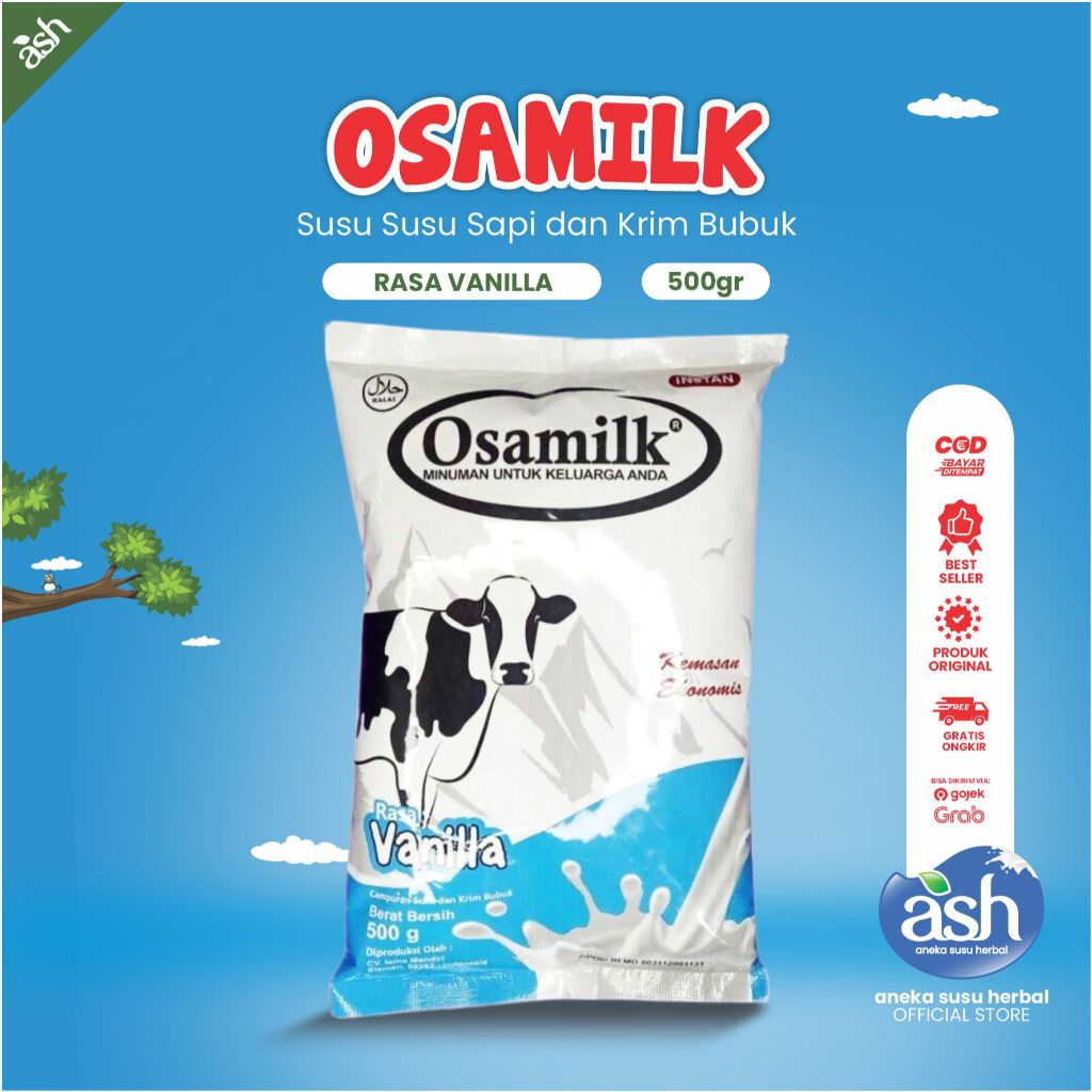 

Susu Sapi OSAMILK 500gr Vanila Menyehatkan Badan Menguatkan Tulang Menyehatkan Rambut melancarkan Pencernaan Susu gemuk Anak & Dewasa - Adam Herbal - anekasusuherbal