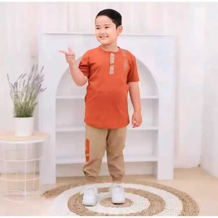 Set Koko anak Asyraf Celana Joger_Markass Grosir