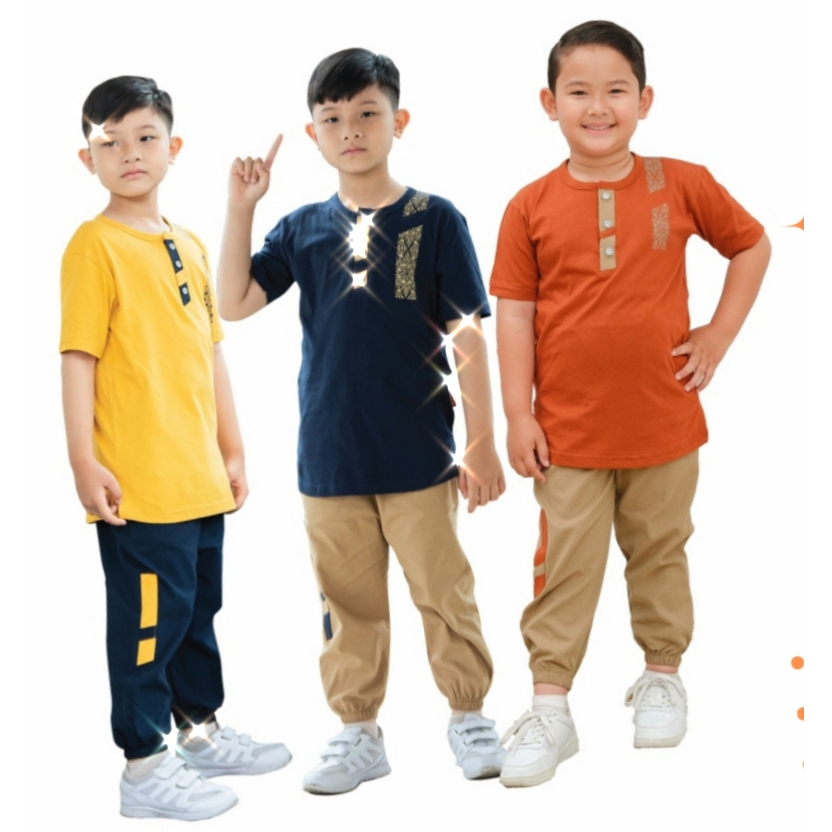 Set Koko anak Asyraf Celana Joger_Markass Grosir
