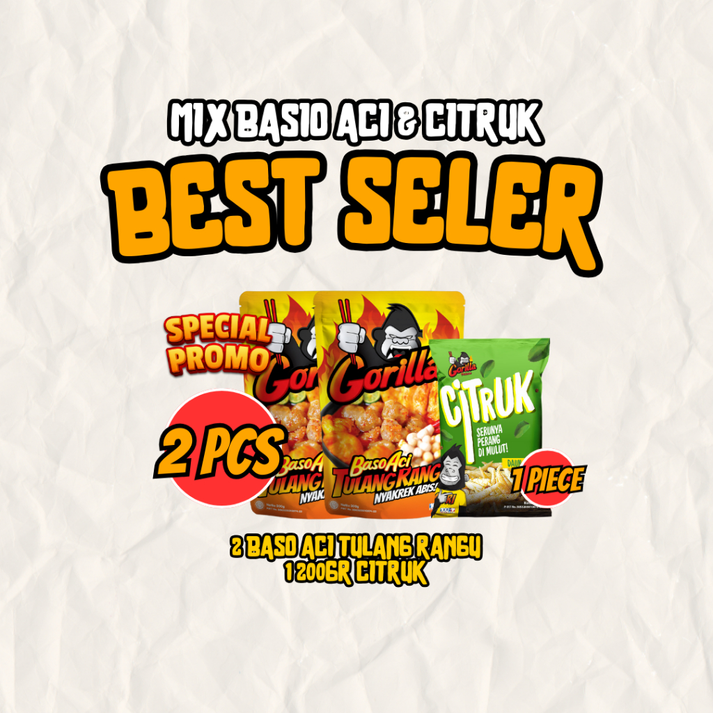 

Bundling 2 Pcs Baso Aci Tulang Rangu & Snack Citruk Original Daun Jeruk 200g
