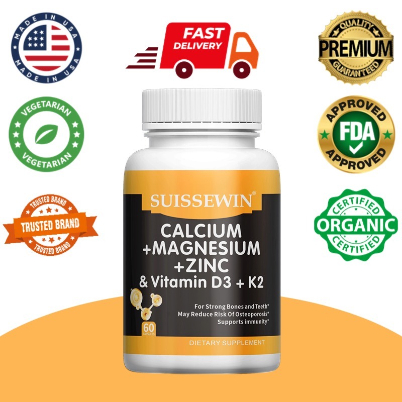 Suplemen Kalsium, Magnesium & Zinc - Mendukung Kesehatan Tulang dan Gigi