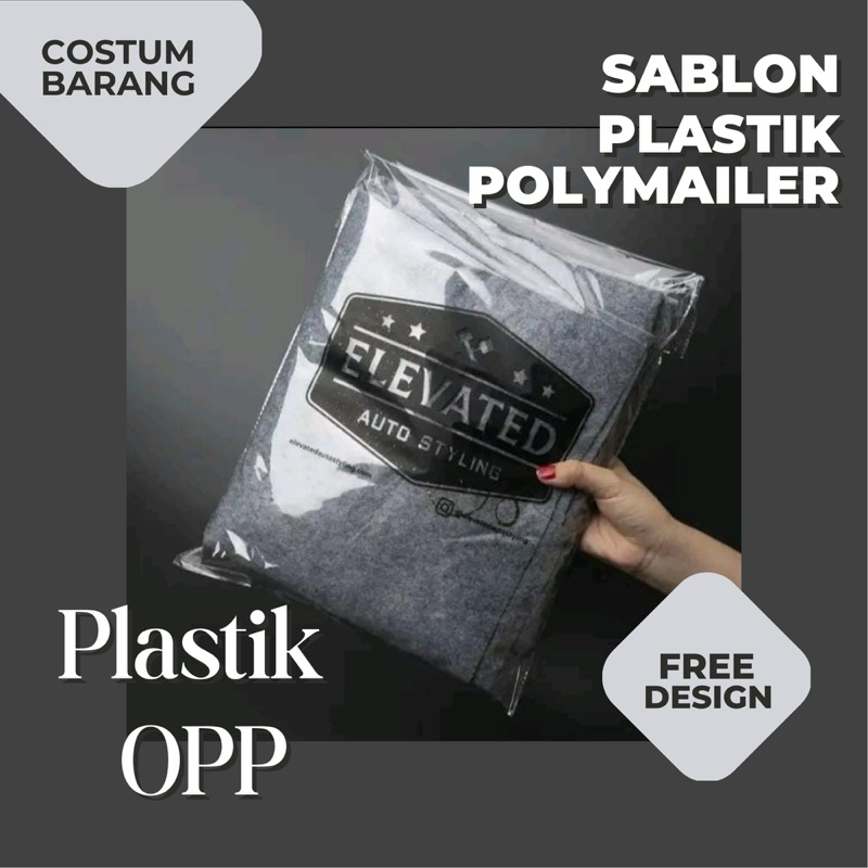 COSTUM SABLON PLASTIK BAJU OPP SEAL PREMIUM TEBAL
