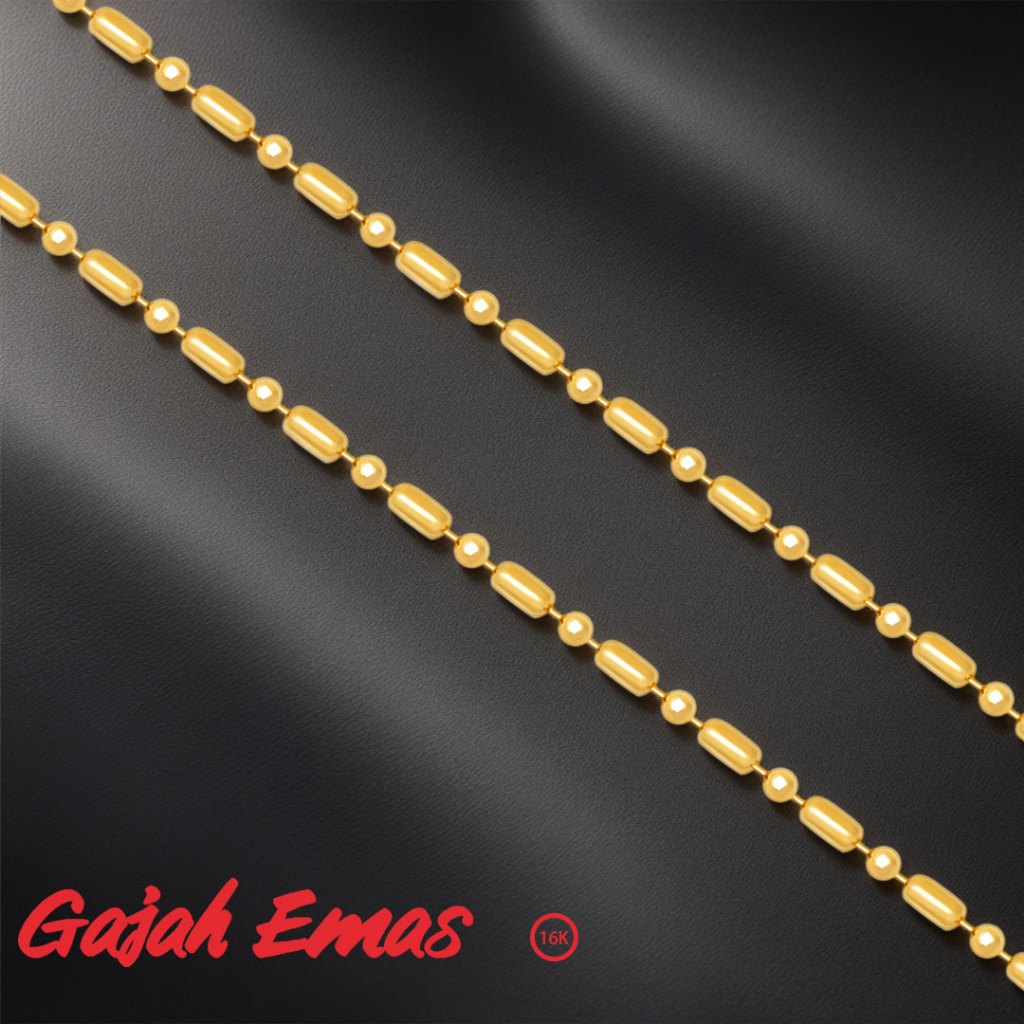 Kalung emas 16 karat yang sangat indah, hadiah dari kepulauan Indonesia